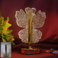 Luxury crystal table lamp with four-leaf clover crystal shade