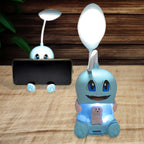Cartoon LED desk lamp with flexible neck and soft eye-protective light