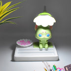 Cute cartoon Kids LED Desk Lamp with a flexible neck and stable base, perfect for study.