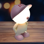 Adorable bunny ear cartoon LED desk lamp, perfect for a child's study table.