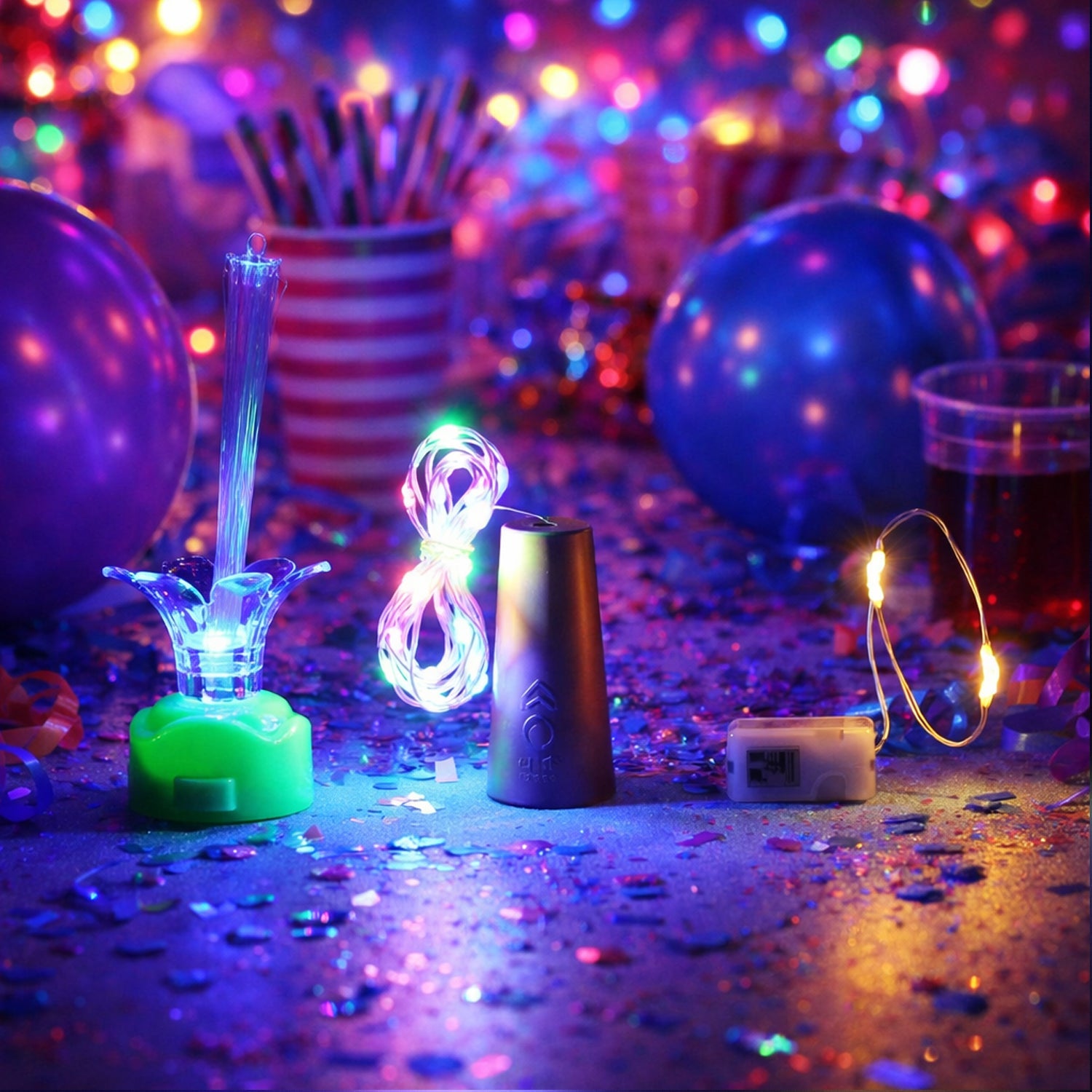 LED party light combo set featuring three decorative LED lights for festive ambiance