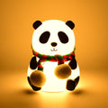 Cute panda night light glowing softly with multiple LED colours.