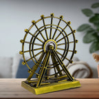 Decorative metal wheel tower table ornament highlighting craftsmanship