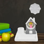 Futuristic Robot Cartoon LED Desk Lamp with flexible arm for adjustable lighting.