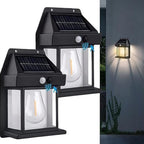 Close-up of Solar Wall Lamp highlighting its motion sensor and lighting modes.