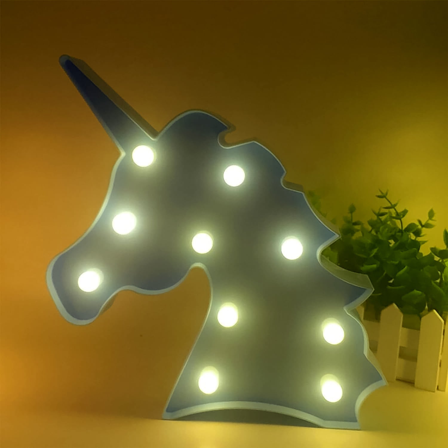 Pink unicorn silhouette LED decorative light for room ambiance