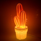 Big ceramic table lamp providing soft ambient light