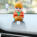Creative solar car air freshener displaying its compact and innovative design.