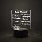 Styleva 3D acrylic decorative lamp on a wooden desk, showcasing its warm glow.