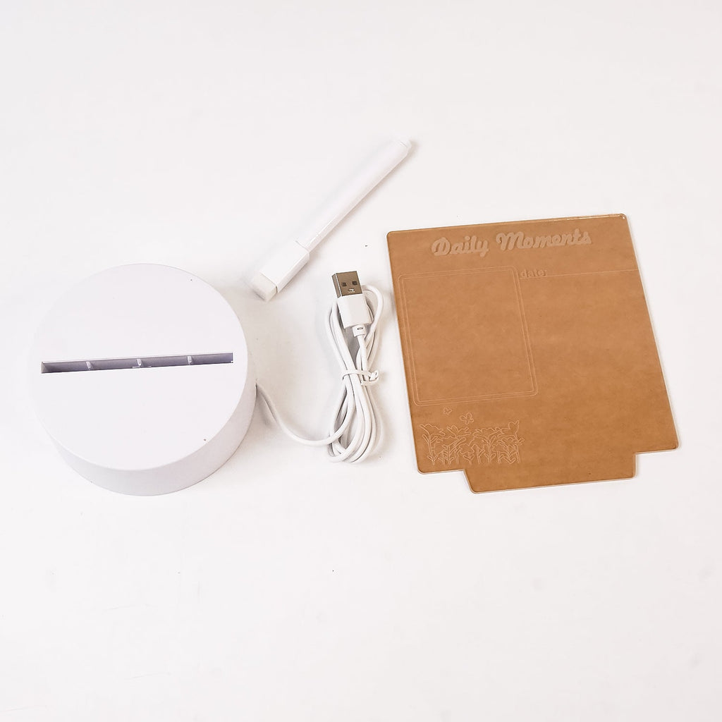 The versatile acrylic lamp functioning as a creative night light for kids.