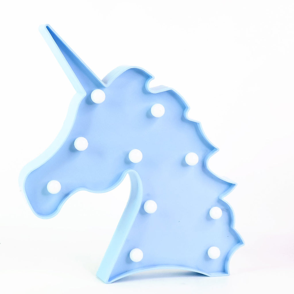 Portable unicorn LED decorative light with soft glowing bulbs