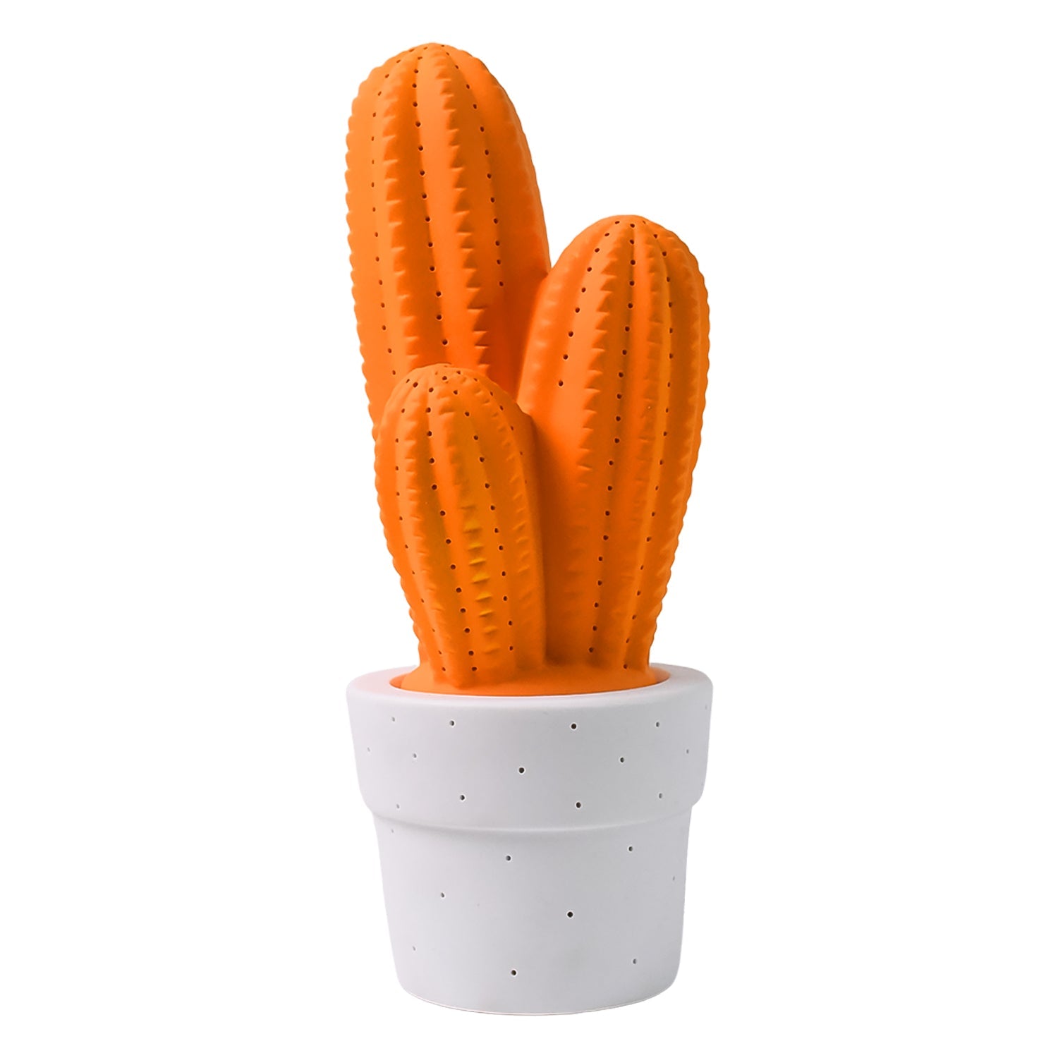 Cute cactus night lamp made of ceramic for cozy bedside lighting