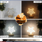 Hand adjusting the 3-way dimmable touch control on the Crystal Diamond Lamp.