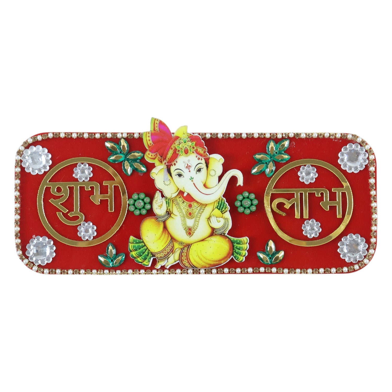 Traditional Shubh Labh decor with Lord Ganesha design for festive home decor