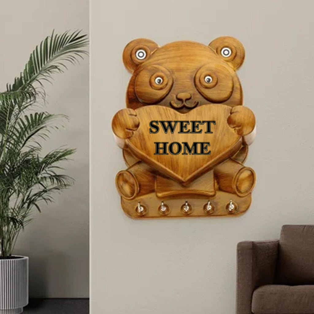 The GlimmerHome Panda Key Holder, a practical and decorative wall accessory.