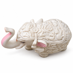 White Elephant Showpiece Big Size Marble Resin Aesthetic Statue Decorative Item for Home