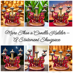 Elephant Tealight Candle Holder for Home Decor – Iron Diwali Decorative Showpiece & Festive Gift