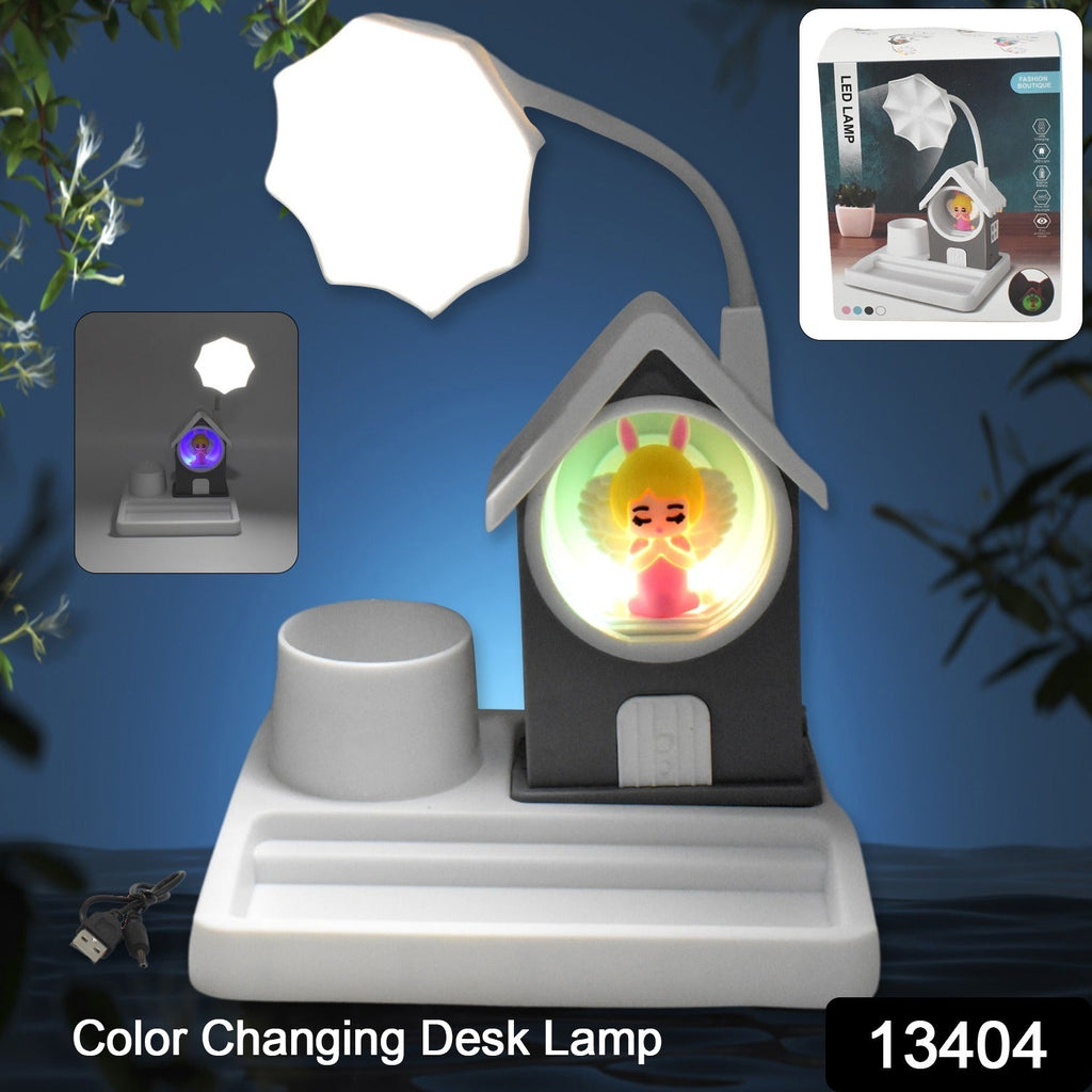 Whimsical Unicorn Cartoon LED Desk Lamp, perfect as a kids study light.