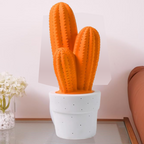 Ceramic cactus LED lamp ideal for stylish table lighting