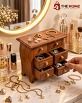 Wooden 6-Drawer Organizer | Desktop Storage & Jewelry Box