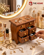 Wooden 6-Drawer Organizer | Desktop Storage & Jewelry Box