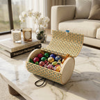 Mini bamboo gift box filled with candies and treats