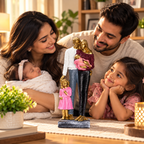 Family of Four Showpiece – Elegant Resin Family Statue for Home Decor, Living Room & Anniversary Gift
