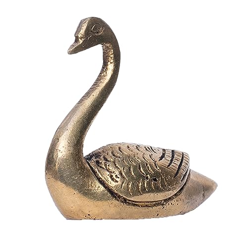 Set of 2 Brass Duck Figurines, Metal Decor Items for Living Room, Office Desk Paperweight