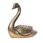 Set of 2 Brass Duck Figurines, Metal Decor Items for Living Room, Office Desk Paperweight