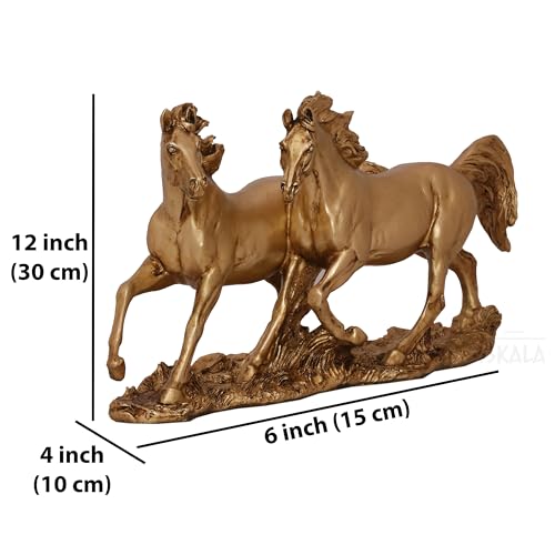 Galloping Horses Statue Showpiece for Living Room, Home Decor, Symbol of Success Tabletop Figurine for Weddings