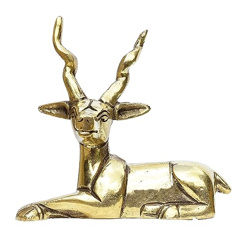 Premium Brass Deer Figurines (Set of 2) for Home Decor, Living Room Centerpiece, Office Desk