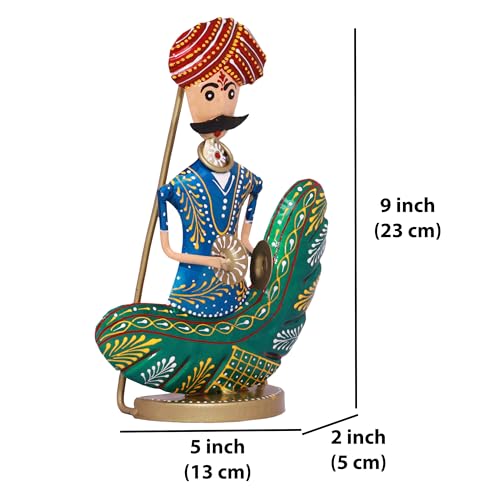 Rajasthani Moustache Musicians – Hand-Painted Decorative Showpiece Set of 4 Musical Statues