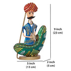Rajasthani Moustache Musicians – Hand-Painted Decorative Showpiece Set of 4 Musical Statues