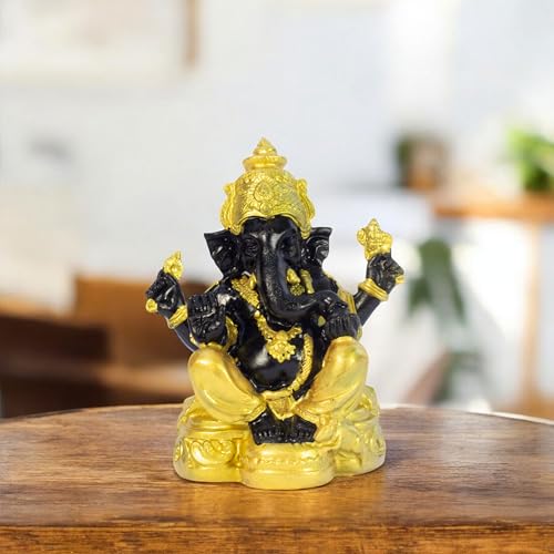 Divine Lord Ganesha Idol Dashboard Showpiece | 5-Inch Auspicious Statue for Car, Home Temple