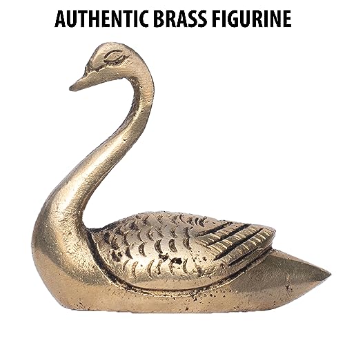 Set of 2 Brass Duck Figurines, Metal Decor Items for Living Room, Office Desk Paperweight