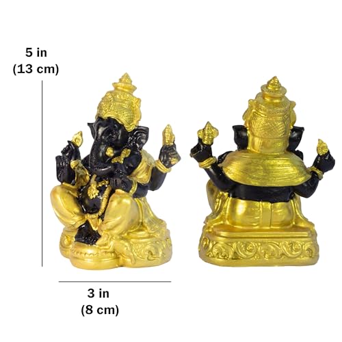 Divine Lord Ganesha Idol Dashboard Showpiece | 5-Inch Auspicious Statue for Car, Home Temple