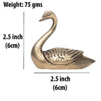 Set of 2 Brass Duck Figurines, Metal Decor Items for Living Room, Office Desk Paperweight