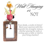 Angel Musician Statues – Set of 3 | Handcrafted Metal & Wood | Wall Hanging, Shelf Display