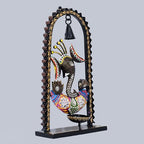 Ganesh Tea Light Candle Diya with Ringing Bell Decorative Metal Statue Showpiece for Living Room Home Decor, Tabletop