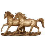 Galloping Horses Statue Showpiece for Living Room, Home Decor, Symbol of Success Tabletop Figurine for Weddings