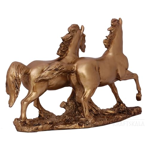 Galloping Horses Statue Showpiece for Living Room, Home Decor, Symbol of Success Tabletop Figurine for Weddings