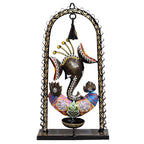 Ganesh Tea Light Candle Diya with Ringing Bell Decorative Metal Statue Showpiece for Living Room Home Decor, Tabletop