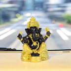 Divine Lord Ganesha Idol Dashboard Showpiece | 5-Inch Auspicious Statue for Car, Home Temple