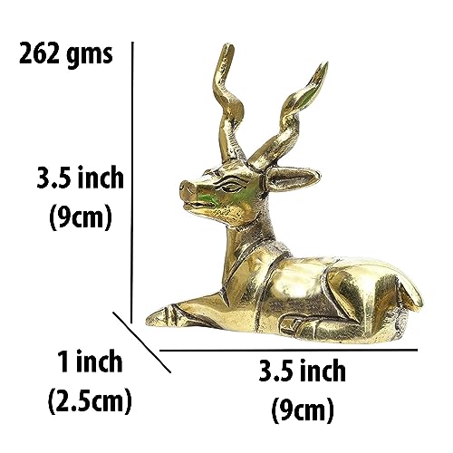 Premium Brass Deer Figurines (Set of 2) for Home Decor, Living Room Centerpiece, Office Desk