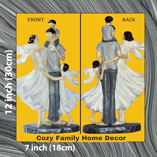 Elegant Family Couple Showpiece – Romantic Polyresin Statue for Home Décor & Anniversary Gift