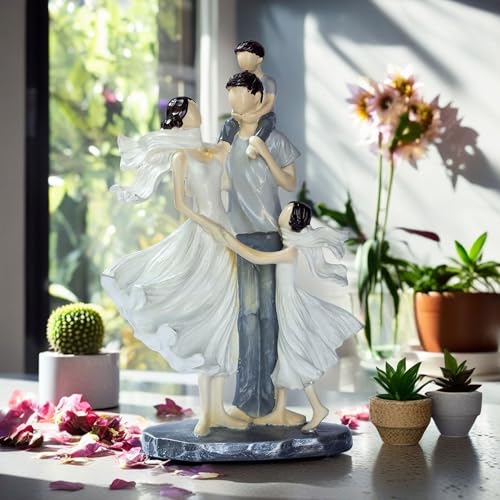 Elegant Family Couple Showpiece – Romantic Polyresin Statue for Home Décor & Anniversary Gift