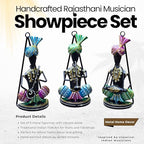Set of 3 Rajasthani Folk Musician Wall Hanging Showpieces