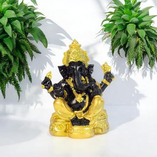 Divine Lord Ganesha Idol Dashboard Showpiece | 5-Inch Auspicious Statue for Car, Home Temple