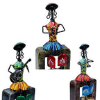 Musician Dolls Wall Hanging Metal Showpieces Handmade Iron Home Decor Tabletop Statues for Living Room