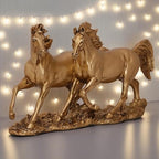 Galloping Horses Statue Showpiece for Living Room, Home Decor, Symbol of Success Tabletop Figurine for Weddings